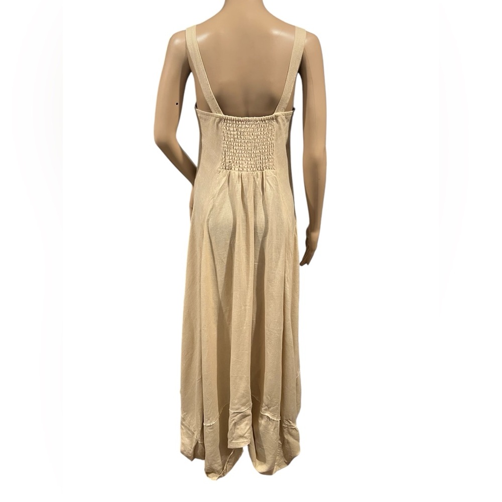 NWOT Free People What A Breeze Asymmetrical Hem Maxi Dress Button Down Boho SZ M - Picture 4 of 16